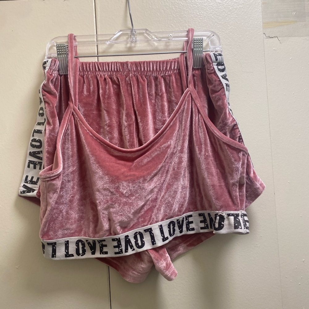 Pink shirt pajama set